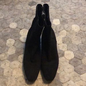 Prada black suede ankle boots size 40